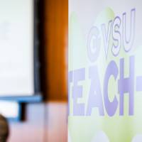 teach-in banner close-up